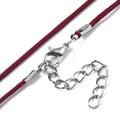 Waxed Cotton Cord Necklace Making MAK-S034-016-1