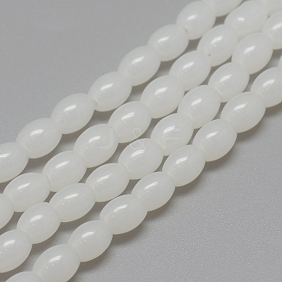 Baking Paint Glass Beads Strands X-DGLA-S115-8x6mm-Y01-1