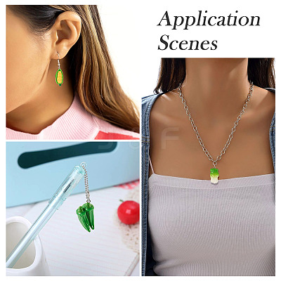 8Pcs Opaque Resin Pendants CRES-TA0001-64-1