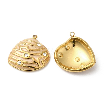 304 Stainless Steel Rhinestone Pendants STAS-A084-17G-04-1