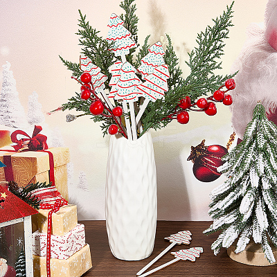 14Pcs Wooden Cake Toppers Decorations DIY-CN0005-56B-1