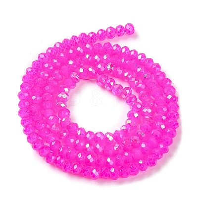 Baking Electroplate Glass Beads Strands X-DGLA-A039-J2MM-B24-1