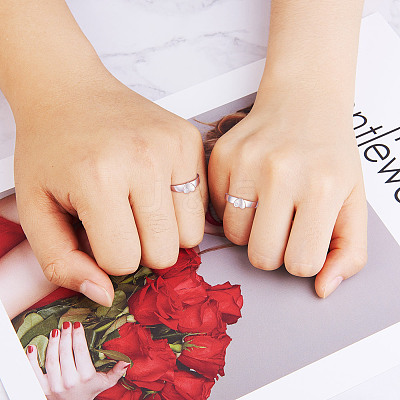 925 Sterling Silver Adjustable Couple Rings JR716A-1