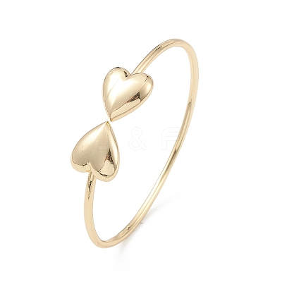 Rack Plating Brass Bangles BJEW-L652-25G-1