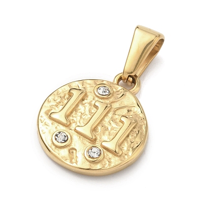 Textured 304 Stainless Steel Pendants STAS-A140-02G-1-1
