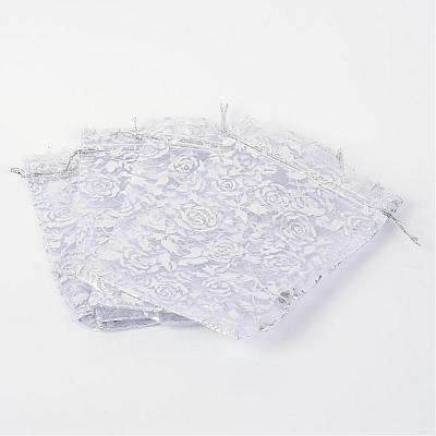 Rose Printed Organza Bags OP-R021-13x18-03-1