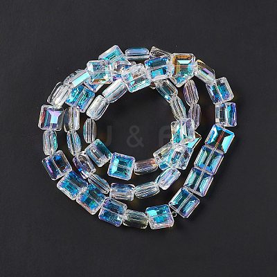 Transparent Electroplate Glass Beads Strands EGLA-E030-01K-1