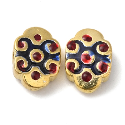 Rack Plating Brass Beads KK-P276-27G-02-1