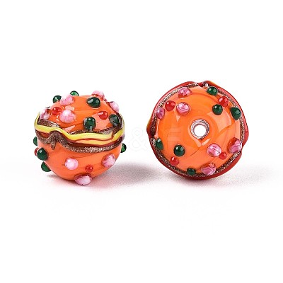 Handmade Lampwork Bumpy Beads LAMP-T022-05B-1