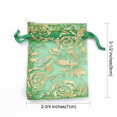 Printed Organza Bags OP-R024-7x9-M-1