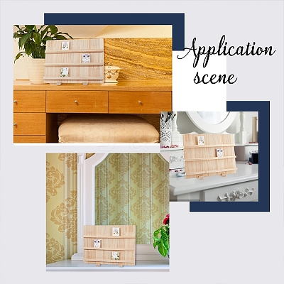 Synthetic Wooden Earring Display Stands EDIS-WH0015-04-1