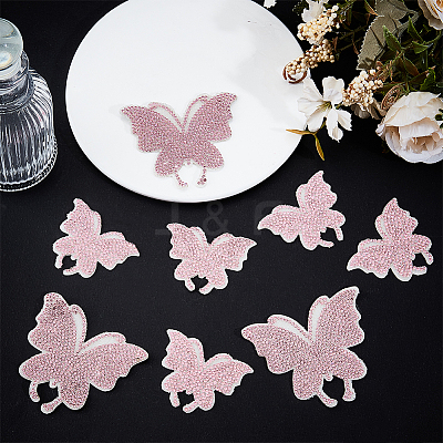 10Pcs 2 Styles Glass Rhinestone Car Stickers STIC-GF0001-42C-1