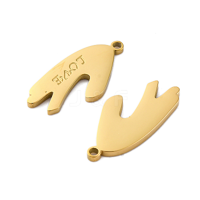 304 Stainless Steel Split Pendants STAS-H235-03A-G-1