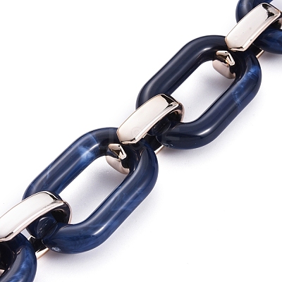 Handmade Acrylic Cable Chains AJEW-JB00634-05-1