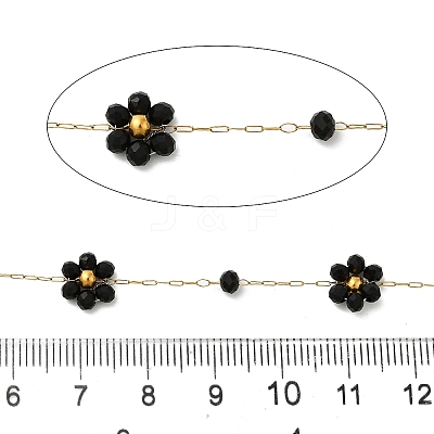 Handmade 304 Stainless Steel Beaded Chains CHS-L031-08G-03-1