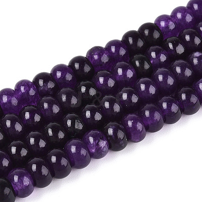 Dyed Natural White Jade Beads Strands G-T139-59A-03-1
