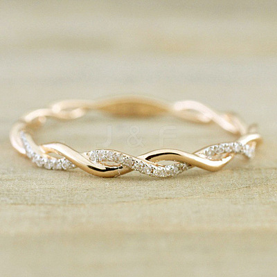 Alloy and Crystal Rhinestone Finger Rings FS-WGF6D8C-01-1