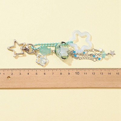 Acrylic & Glass Pendant Keychains KEYC-FZ00001-1