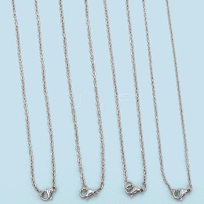 12Pcs 4 Styles 304 Stainless Steel Cable Chain Necklace Making STAS-SC0010-23P-1