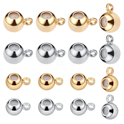 40Pcs 4 Style Brass Tube Bails KK-SZ0006-39-1