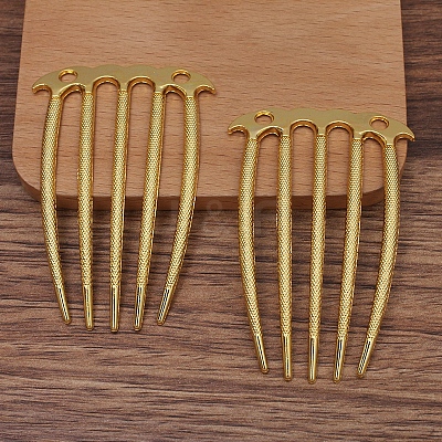 Alloy Hair Comb Findings OHAR-PW0001-426G-1