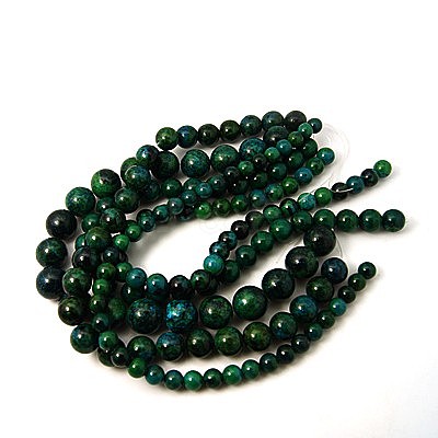 Synthetic Chrysocolla Beads Strands X-G-L529-B01-4mm-1