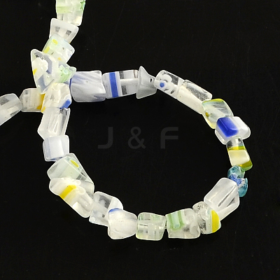 Handmade Millefiori Glass Bead Strands LK-R006-17-1