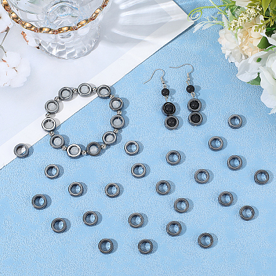 60Pcs Non-Magnetic Synthetic Hematite Beads G-BBC0001-55-1