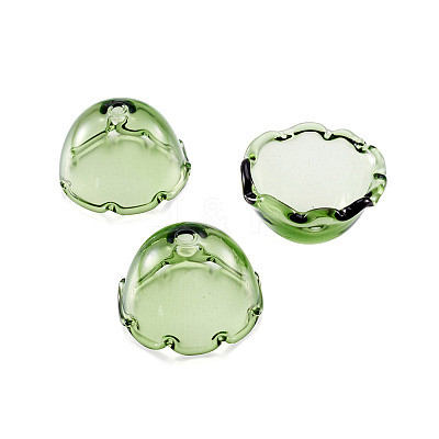 10Pcs Glass Bead Cone for Wind Chimes Making GLAA-TA0002-24A-1