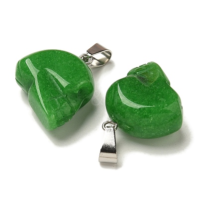 Dyed Natural White Jade Pendants G-Z067-02P-14-1