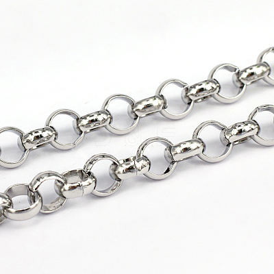 Tarnish Resistant 304 Stainless Steel Rolo Chains CHS-L001-28-8mm-1
