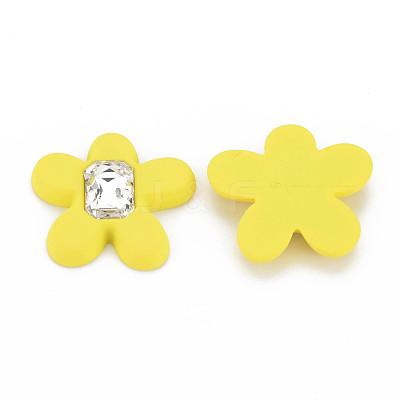 Rubberized Style Acrylic Rhinestone Cabochons MACR-T042-03F-1