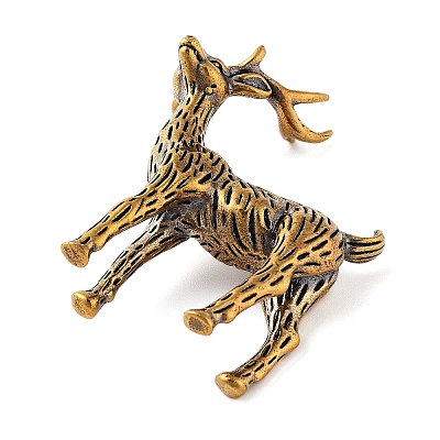 Brass Deer Figurines DJEW-C017-02AB-1