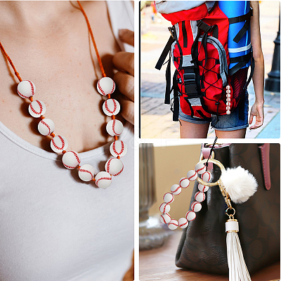 DIY Baseball Shape Beaded Bracelet Making Kit DIY-CA0005-06-1