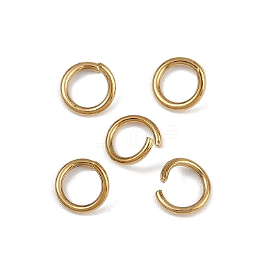 304 Stainless Steel Open Jump Rings X-STAS-Z137-01G-10-1
