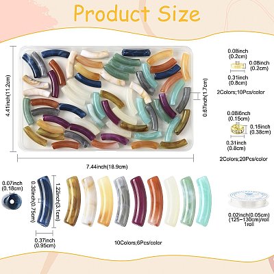 DIY Curved Tube Bracelet Making Kit DIY-FS0010-36-1