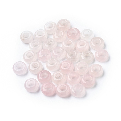 Natural Rose Quartz European Beads X-G-G740-12x6mm-08-1