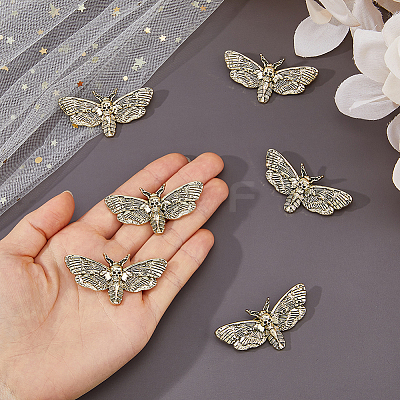 6Pcs Gothic Alloy Lapel Pins for Backpack Clothes JEWB-FH0002-83AG-1