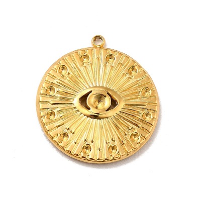 Ion Plating(IP) 304 Stainless Steel Pendants Rhinestone Setting STAS-I197-022G-1