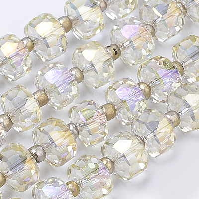 Electroplate Glass Beads Strands EGLA-Q079-05-1