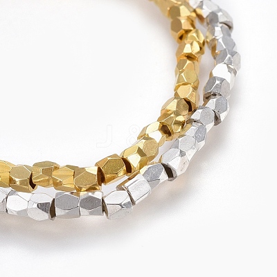 Brass Beads Stretch Bracelets BJEW-JB04056-1