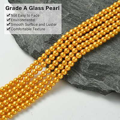 Grade A Glass Pearl Beads HY-J001-4mm-HX020-1