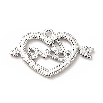 Rack Plating Alloy Rhinestone Pendants PALLOY-K256-27P-1