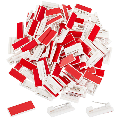 120Pcs Plastic Adhesive Back Bar Pins with Iron Pins FIND-PH0018-41B-1