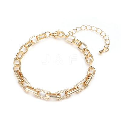 Brass Cable Chains Bracelets BJEW-I286-03G-1