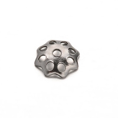 Tarnish Resistant Multi-Petal Flower 304 Stainless Steel Bead Caps STAS-E103-12A-1