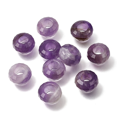 Natural Amethyst European Beads GG-NH0003-A07-1