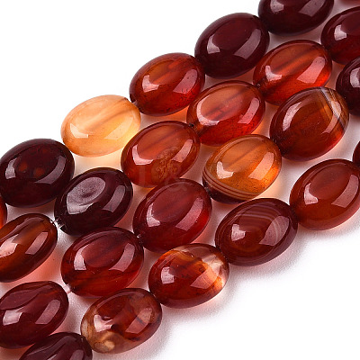 Natural Red Agate Beads Strands G-S357-B09-1