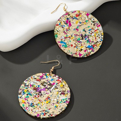 Acrylic Glitter Dangle Earrings for Women FS-WGAA719-01-1