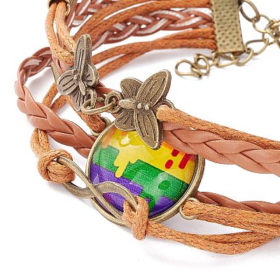 Rainbow Pride Bracelet LS-BJEW-F426-01H-1